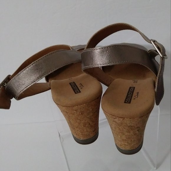 Clarks Strap Wedge Sandals - Picture 9 of 16